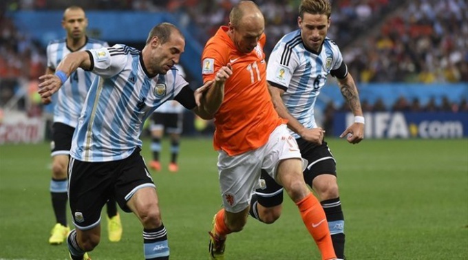 A 2014-es világbajnokság elődöntője: Hollandia - Argentína